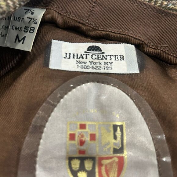 Jonathan Richard Newsboy Cap Men’s Size 7 1/4 M Ireland 100% Wool Plaid - Picture 6 of 11